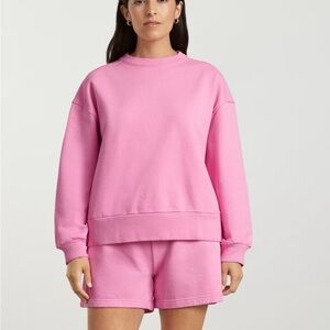 Everlane Pink Crew Neck Sweatshirt
